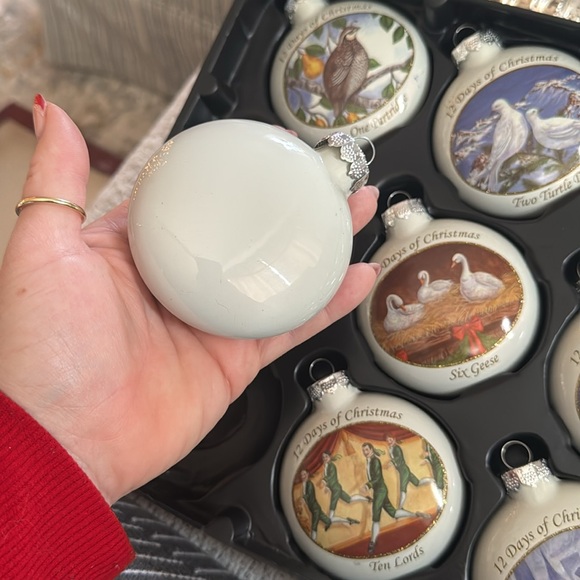 VINTAGE 12 days of Christmas glass ornaments - Picture 7 of 7